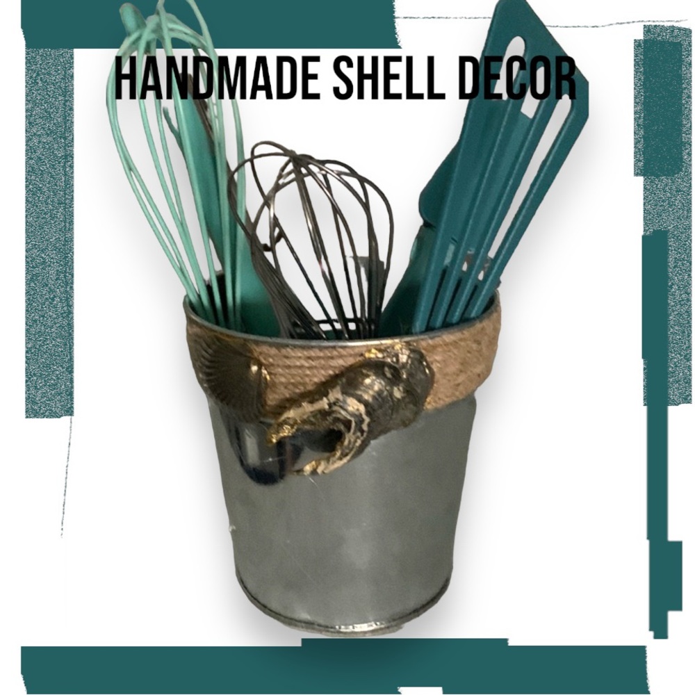 Shell decorative Ice Bin, Utensil Holder, Bathroom Hairbrush Holder and more